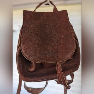 Portland Leather Bucket Backpack - Used